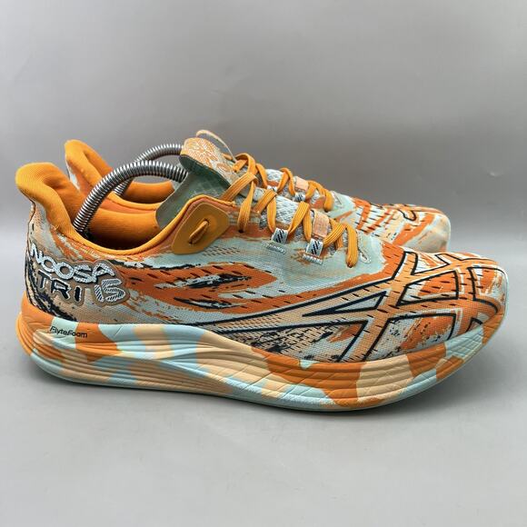 Asics Noosa Tri 15 Running Shoes Men Size 12 Orange Blue Triathlon Low Sneakers - Picture 1 of 8